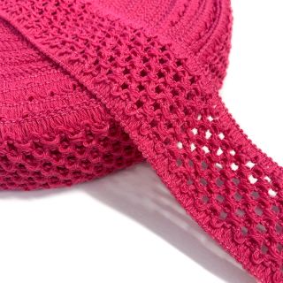 Elastic împletit 5 cm fuchsia