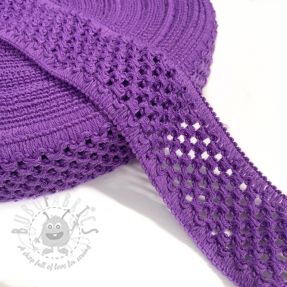 Elastic împletit 5 cm purple