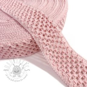 Elastic împletit 5 cm light rose
