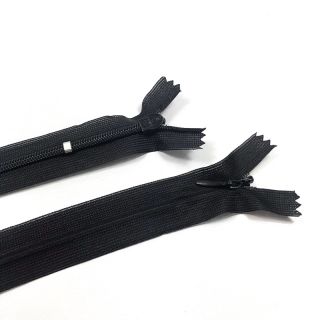 Fermoar ascuns nedetașabil 25 cm Black