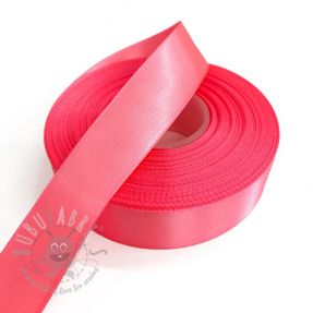 Panglică din satin reversibilă 25 mm neon pink