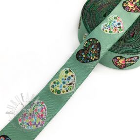 Panglică Hearts dark mint