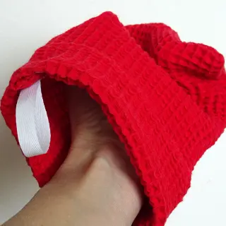 Țesătură din bumbac waffle red