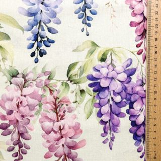 Țesătură decorativă Serene Wisteria Charm digital print