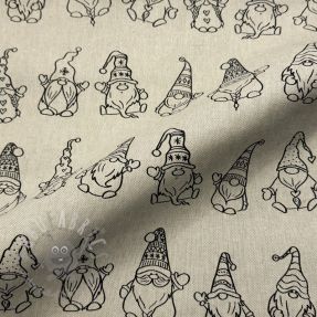 Țesătură decorativă Linenlook premium Tomte Jolly Line