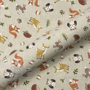 Țesătură decorativă Linenlook premium Forest Friend Animal