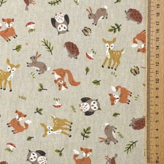 Țesătură decorativă Linenlook premium Forest Friend Animal