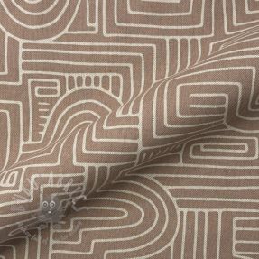 Țesătură decorativă Linenlook premium Curve Maze Line