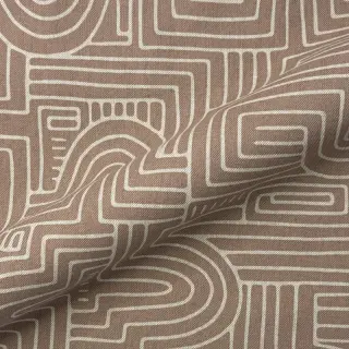 Țesătură decorativă Linenlook premium Curve Maze Line