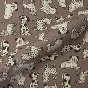 Țesătură decorativă Linenlook premium Dog Wildlife Art