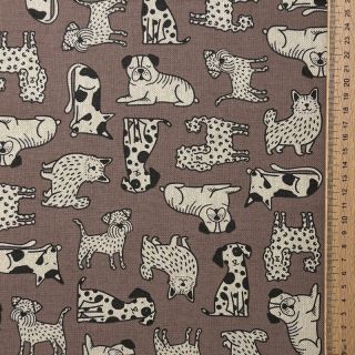 Țesătură decorativă Linenlook premium Dog Wildlife Art