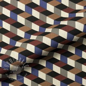 Țesătură decorativă Linenlook premium Cube Illusion Art