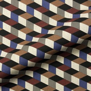 Țesătură decorativă Linenlook premium Cube Illusion Art