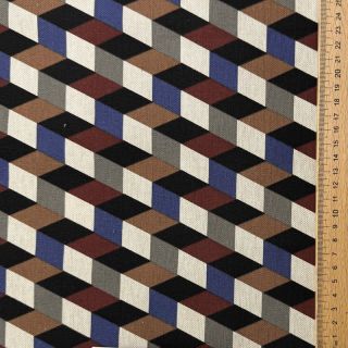 Țesătură decorativă Linenlook premium Cube Illusion Art