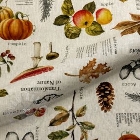 Țesătură decorativă premium Linenlook Fall Harvest Recipe digital print