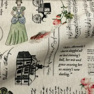 Țesătură decorativă premium Linenlook Regal Newspaper digital print