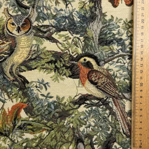 Țesătură decorativă GOBELIN PREMIUM Bird Heritage Forest
