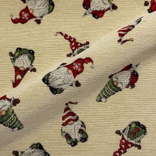 Țesătură decorativă GOBELIN PREMIUM Tomte Holiday Joy