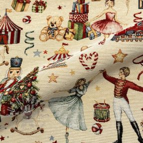 Țesătură decorativă GOBELIN PREMIUM Xmas Fairytale Play