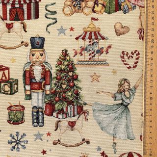 Țesătură decorativă GOBELIN PREMIUM Xmas Fairytale Play