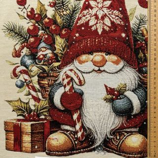 Țesătură decorativă GOBELIN PREMIUM Happy Santa PANEL