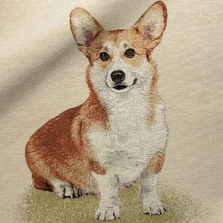 Țesătură decorativă GOBELIN PREMIUM Sitting Corgi Dog PANEL