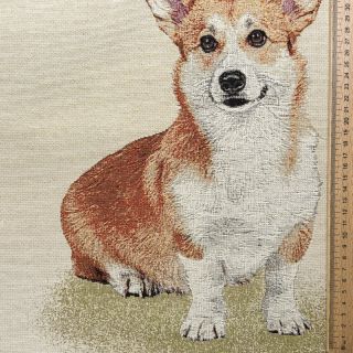 Țesătură decorativă GOBELIN PREMIUM Sitting Corgi Dog PANEL