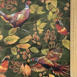 Țesătură decorativă VELVET Pheasant Forest Leaf