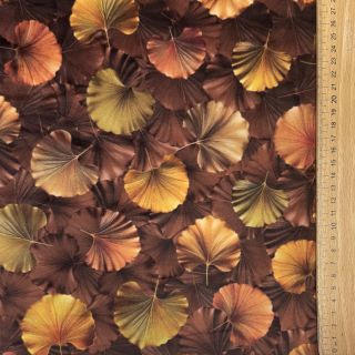 Țesătură decorativă VELVET Ginko Biloba Leaf