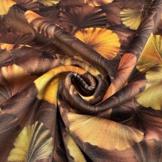Țesătură decorativă VELVET Ginko Biloba Leaf