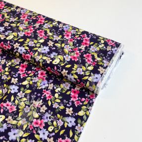 Viscoză RADIANCE Flower Uma navy digital print