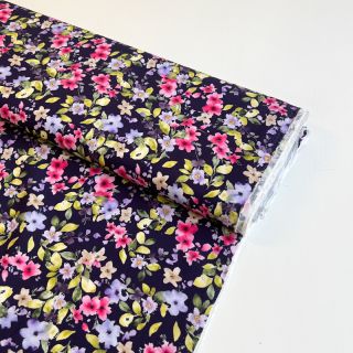 Viscoză RADIANCE Flower Uma navy digital print