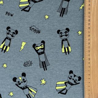 Tricot NEON Super heroes smoke blue melange