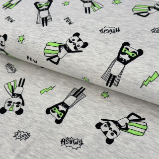 Tricot NEON Super heroes ecru melange