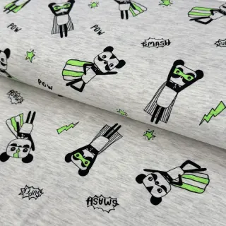Tricot NEON Super heroes ecru melange