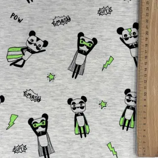 Tricot NEON Super heroes ecru melange