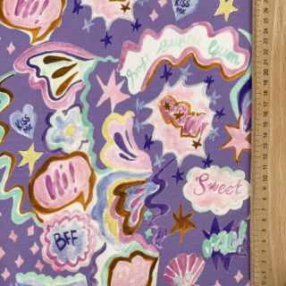 Tricot Shells lavender digital print