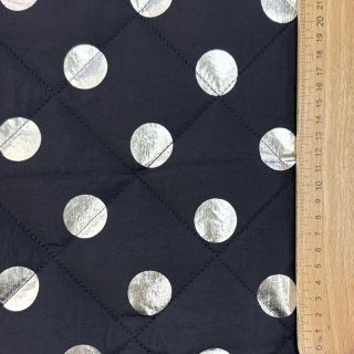 Material textil matlasat FOIL Dot navy