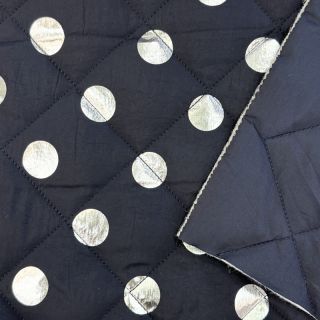 Material textil matlasat FOIL Dot navy