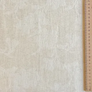 Țesătură din bumbac cu in JACQUARD Flowers natural