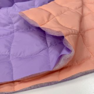 Material textil matlasat Graphic square lilac apricot