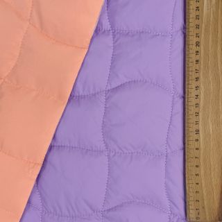 Material textil matlasat Graphic square lilac apricot