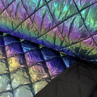 Material textil matlasat FOIL Rainbow multi