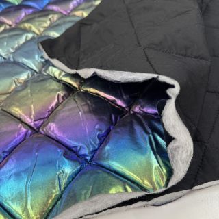 Material textil matlasat FOIL Rainbow multi