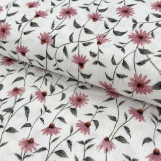 Mușelină Flowers Simone digital print ORGANIC