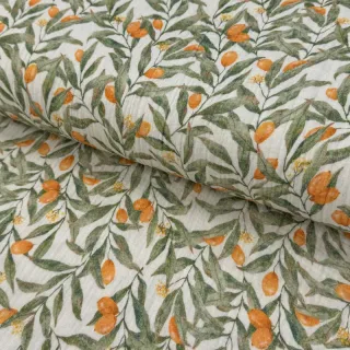 Mușelină Leaves off white digital print