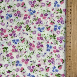 Mușelină Flower Michaela off white digital print