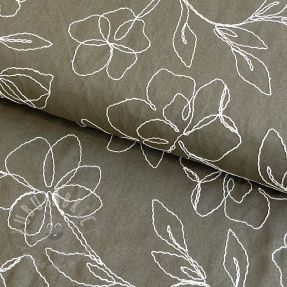 Viscoză cu in EMBROIDERY Flower Danielle pickle
