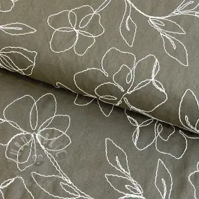Viscoză cu in EMBROIDERY Flower Danielle pickle