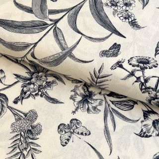 Viscoză cu in Floweria navy